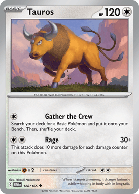 151 - 128/165 - Tauros - Pokemon kaarten Kopen - LuiopZondag TCG Store Assen