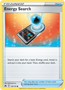 Crown Zenith - 128/159 - Energy Search - Pokemon kaarten Kopen - LuiopZondag TCG Store Assen