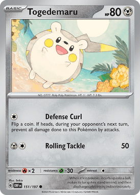 Obsidian Flames - 151/197 - Togedemaru - Pokemon kaarten Kopen - LuiopZondag TCG Store Assen