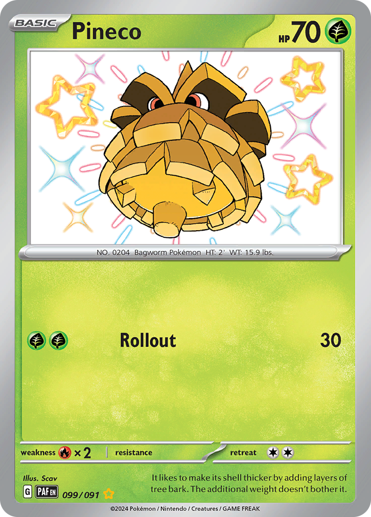 Pineco shining fates losse pokemon kaart