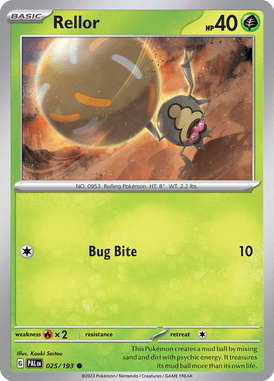 Paldea Evolved - 025/193 - Rellor - Pokemon kaarten Kopen - LuiopZondag TCG Store Assen