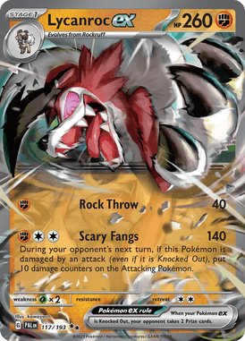 Paldea Evolved - 117/193 - Lycanroc ex - Pokemon kaarten Kopen - LuiopZondag TCG Store Assen