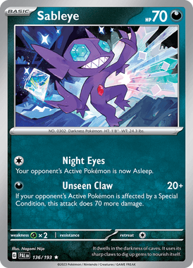 Paldea Evolved - 136/193 - Sableye - Pokemon kaarten Kopen - LuiopZondag TCG Store Assen