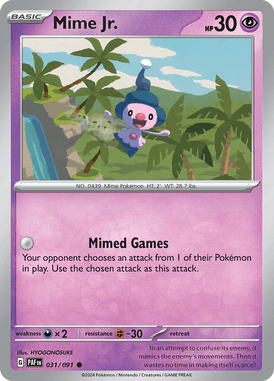 Paldean Fates - 031/091 - Mime Jr. - Losse Pokemon kaarten Kopen - LuiopZondag TCG Store Assen