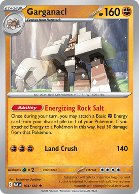 Paradox Rift - 104/182 - Garganacl - Pokemon kaarten Kopen - LuiopZondag TCG Store Assen