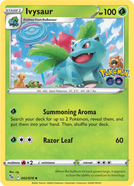 Pokémon GO - 002/078 - Ivysaur - LuiopZondag.nl
