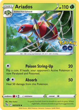 Pokémon GO - 007/078 - Ariados - LuiopZondag.nl