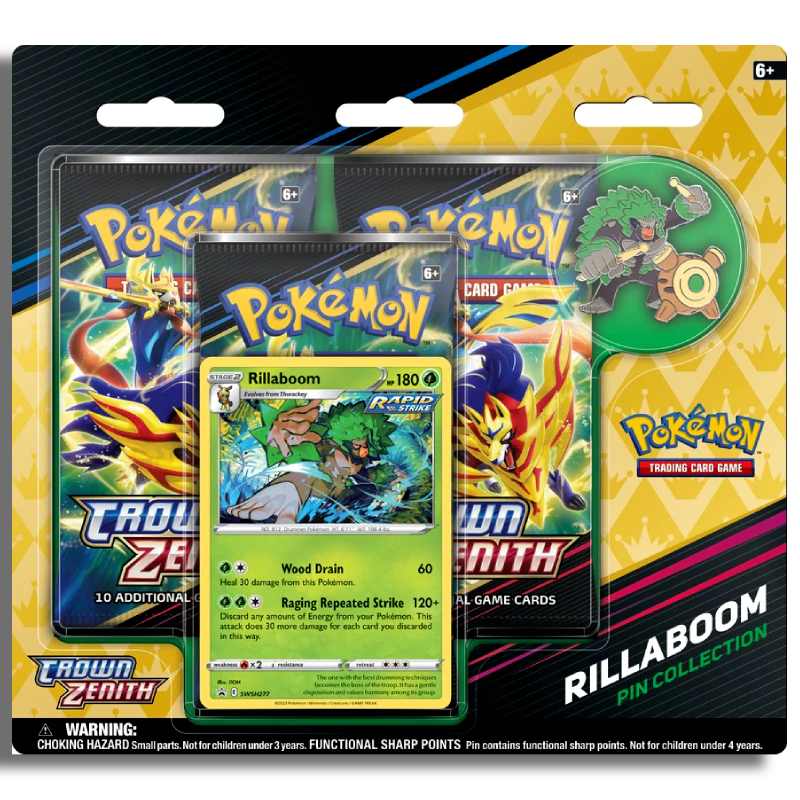 Rillaboom pin collectie Pokemon Crown Zenith
