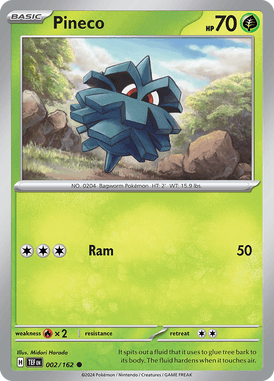 Temporal Forces - 002/162 - Pineco - Losse Pokemon Kopen - LuiopZondag TCG Store Assen
