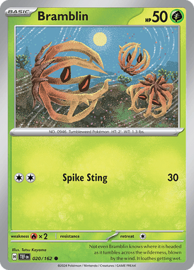 Temporal Forces - 020/162 - Bramblin - Losse Pokemon kaartem Kopen - LuiopZondag TCG Store Assen