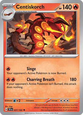 Temporal Forces - 037/162 - Centiskorch - Losse Pokemon kaartem Kopen - LuiopZondag TCG Store Assen