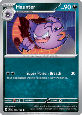 Temporal Forces - 103/162 - Haunter - Losse Pokemon kaarten Kopen - LuiopZondag TCG Store Assen