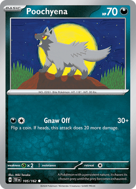 Temporal Forces - 105/162 - Poochyena - Losse Pokemon kaarten Kopen - LuiopZondag TCG Store Assen