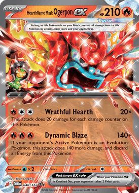 Twilight Masquerade - 040/167 - Hearthflame Mask Ogerpon ex - Losse Pokemon Kopen - LuiopZondag TCG Store Assen