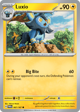 Twilight Masquerade - 067/167 - Luxio - Losse Pokemon Kopen - LuiopZondag TCG Store Assen
