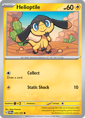 Twilight Masquerade - 070/167 - Helioptile - Losse Pokemon Kopen - LuiopZondag TCG Store Assen