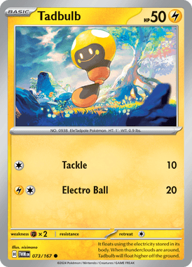 Twilight Masquerade - 073/167 - Tadbulb - Losse Pokemon Kopen - LuiopZondag TCG Store Assen