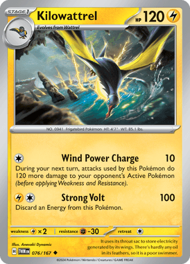 Twilight Masquerade - 076/167 - Kilowattrel - Losse Pokemon Kopen - LuiopZondag TCG Store Assen