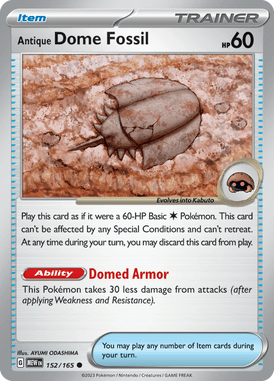 151 - 152/165 - Antique Dome Fossil - Pokemon kaarten Kopen - LuiopZondag TCG Store Assen