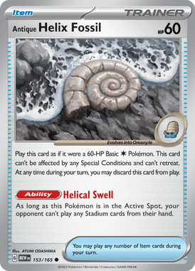151 - 153/165 - Antique Helix Fossil - Pokemon kaarten Kopen - LuiopZondag TCG Store Assen