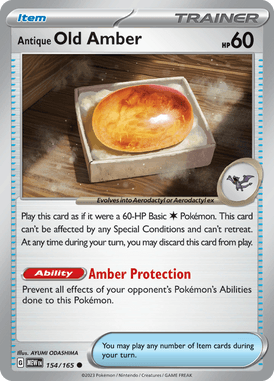 151 - 154/165 - Antique Old Amber - Pokemon kaarten Kopen - LuiopZondag TCG Store Assen