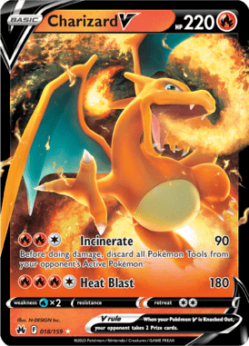 Crown Zenith - 018/159 - Charizard V - Pokemon kaarten Kopen - LuiopZondag TCG Store Assen