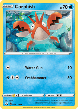 Crown Zenith - 033/159 - Corphish - Pokemon kaarten Kopen - LuiopZondag TCG Store Assen