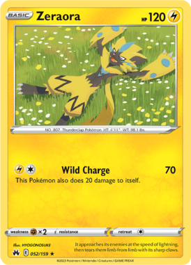 Crown Zenith - 052/159 - Zeraora - Pokemon kaarten Kopen - LuiopZondag TCG Store Assen