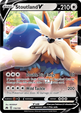 Crown Zenith - 116/159 - Stoutland V - Pokemon kaarten Kopen - LuiopZondag TCG Store Assen
