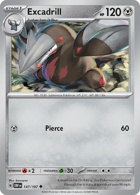 Obsidian Flames - 147/197 -  - Pokemon kaarten Kopen - LuiopZondag TCG Store AssenExcadrill