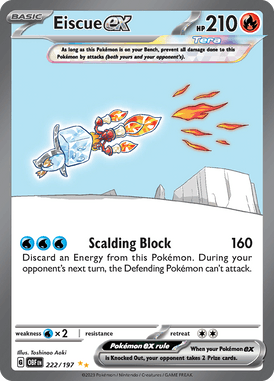 Obsidian Flames - 222/197 - Eiscue ex - Pokemon kaarten Kopen - LuiopZondag TCG Store Assen