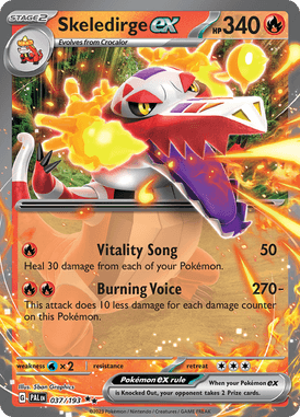 Paldea Evolved - 037/193 - Skeledirge ex - Pokemon kaarten Kopen - LuiopZondag TCG Store Assen
