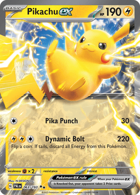 Paldea Evolved - 063/193 - Pikachu ex - Pokemon kaarten Kopen - LuiopZondag TCG Store Assen