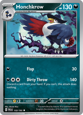 Paldea Evolved - 132/193 - Honchkrow - Pokemon kaarten Kopen - LuiopZondag TCG Store Assen