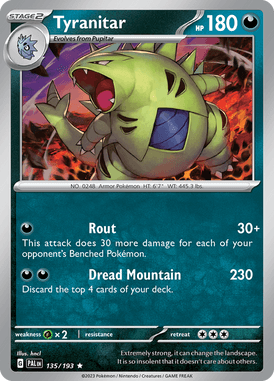 Paldea Evolved - 135/193 - Tyranitar - Pokemon kaarten Kopen - LuiopZondag TCG Store Assen