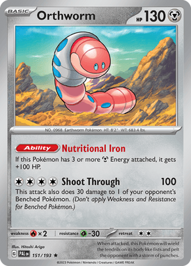 Paldea Evolved - 151/193 - Orthworm - Pokemon kaarten Kopen - LuiopZondag TCG Store Assen