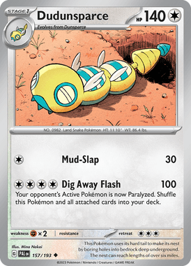 Paldea Evolved - 157/193 - Dudunsparce - Pokemon kaarten Kopen - LuiopZondag TCG Store Assen