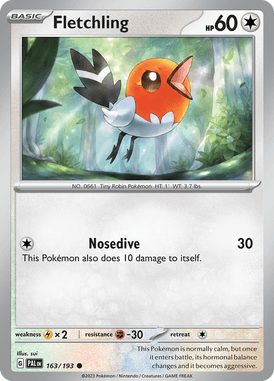 Paldea Evolved - 163/193 - Fletchling - Pokemon kaarten Kopen - LuiopZondag TCG Store Assen