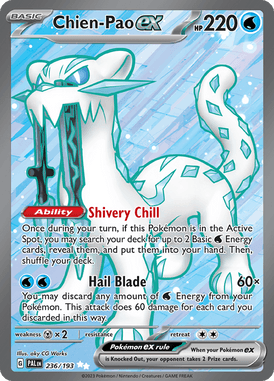 Paldea Evolved - 236/193 - Chien-Pao ex - Pokemon kaarten Kopen - LuiopZondag TCG Store Assen