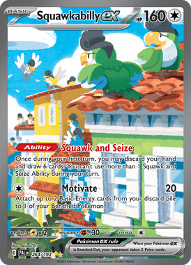 Paldea Evolved - 264/193 - Squawkabilly ex - Pokemon kaarten Kopen - LuiopZondag TCG Store Assen