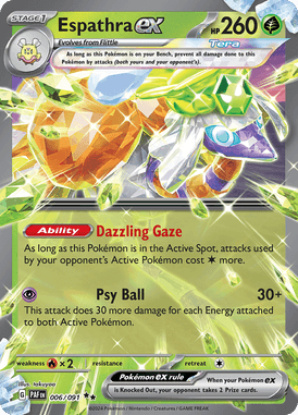 Paldean Fates - 006/091 - Espathra ex - Losse Pokemon kaarten Kopen - LuiopZondag TCG Store Assen
