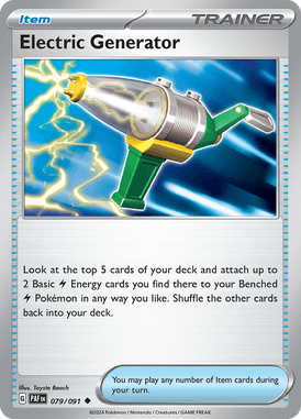Paldean Fates - 079/091 - Electric Generator - Losse Pokemon kaarten Kopen - LuiopZondag TCG Store Assen