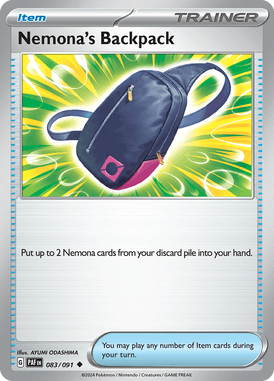 Paldean Fates - 083/091 - Nemona's Backpack - Losse Pokemon kaarten Kopen - LuiopZondag TCG Store Assen
