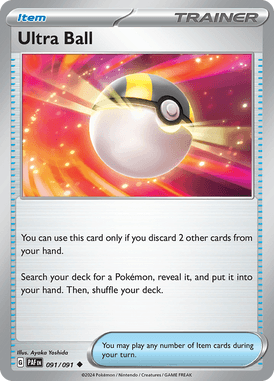 Paldean Fates - 091/091 - Ultra Ball - Losse Pokemon kaarten Kopen - LuiopZondag TCG Store Assen