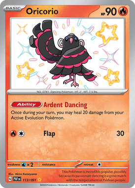 Paldean Fates - 113/091 - Oricorio - Shiny Pokemon kaarten Kopen - LuiopZondag TCG Store Assen