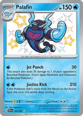 Paldean Fates - 124/091 - Palafin - Shiny Pokemon kaarten Kopen - LuiopZondag TCG Store Assen