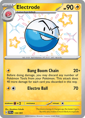 Paldean Fates - 134/091 - Electrode - Shiny Pokemon kaarten Kopen - LuiopZondag TCG Store Assen