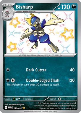 Paldean Fates - 186/091 - Bisharp - Shiny Pokemon kaarten Kopen - LuiopZondag TCG Store Assen