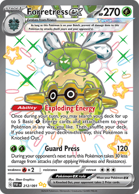 Paldean Fates - 212/091 - Forretress ex - Shiny Pokemon kaarten Kopen - LuiopZondag TCG Store Assen
