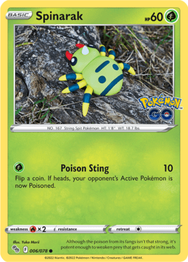 Pokémon GO - 006/078 - Spinarak - LuiopZondag.nl